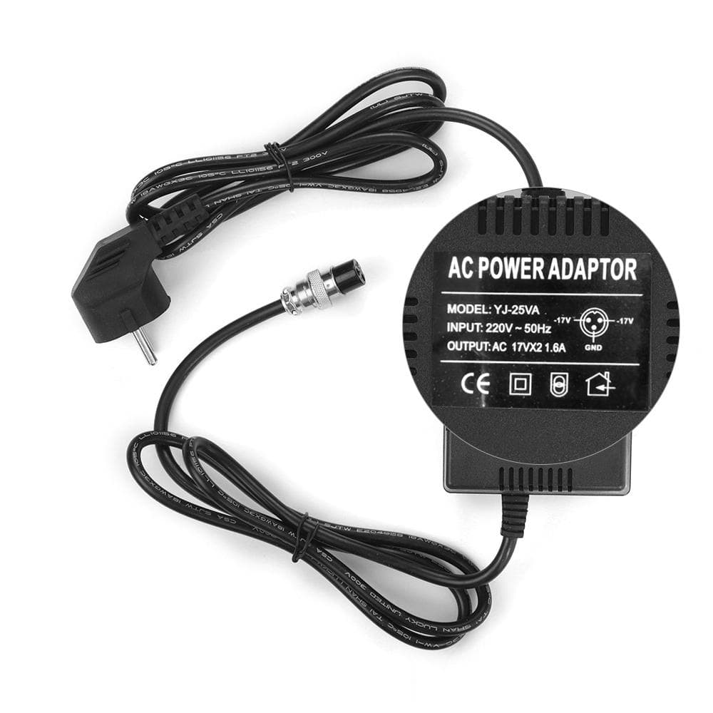 Adaptador de alimentação CA para console de mixagem de alta potência 17 V 1600 mA 60 W Conector de 3 pinos Entrada 220 V preto