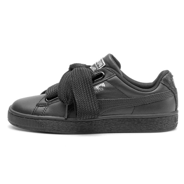 Puma  Basket Heart Bio Hack - Black Women Sneakers Silver 369223-03 cm