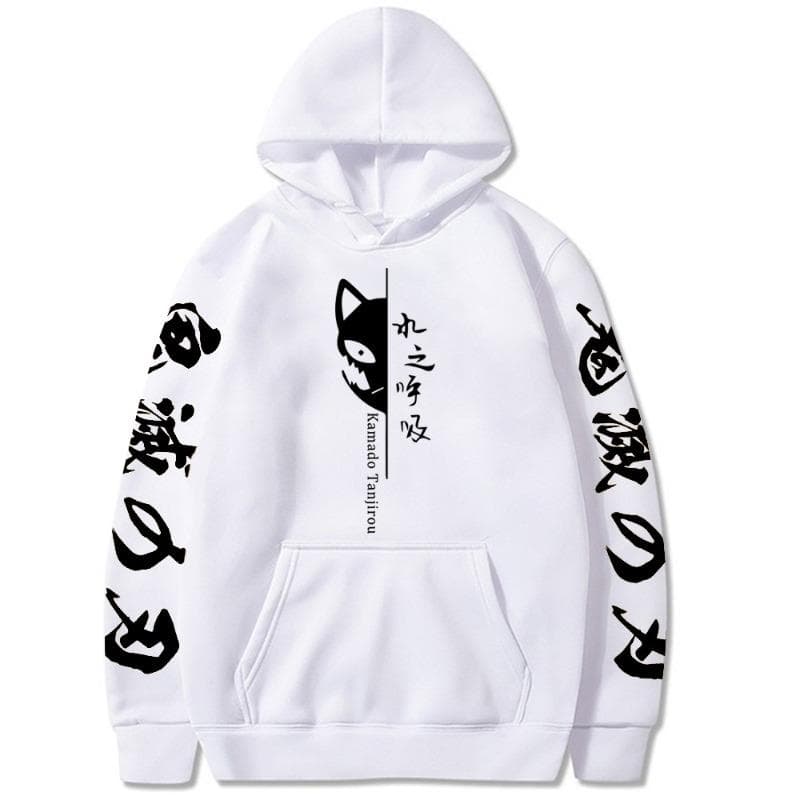 Moletom de Animação Japonesa Kamado Tanjirou Masculino Feminino Harajuku Pulôver Street Wear Unissex Moletom Peluciado cm