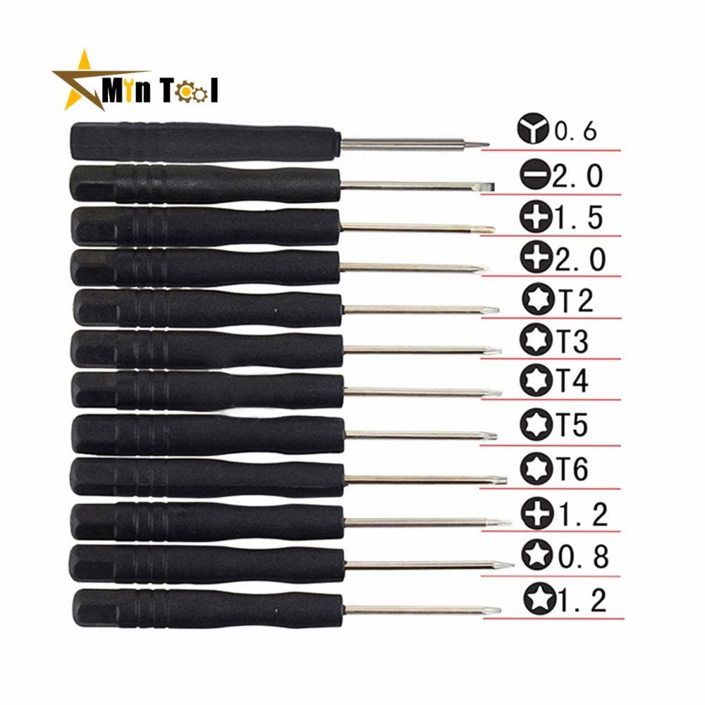 12pcs Cross Screwdriver 2mm Screwdriver Mobile Phone Disassembly Screw Batch Screw Driver Hand Tool Set Accessories vermelho