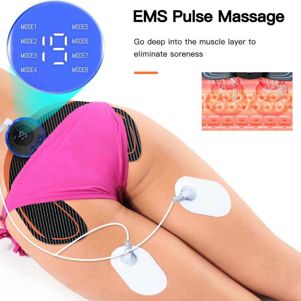 EMS elétrico Hip Trainer Nádega Treinamento Fitness Vibrador Shaper Adesivo Estimulador Muscular Pluse Máquina de Emagrecimento Massagem Relaxar