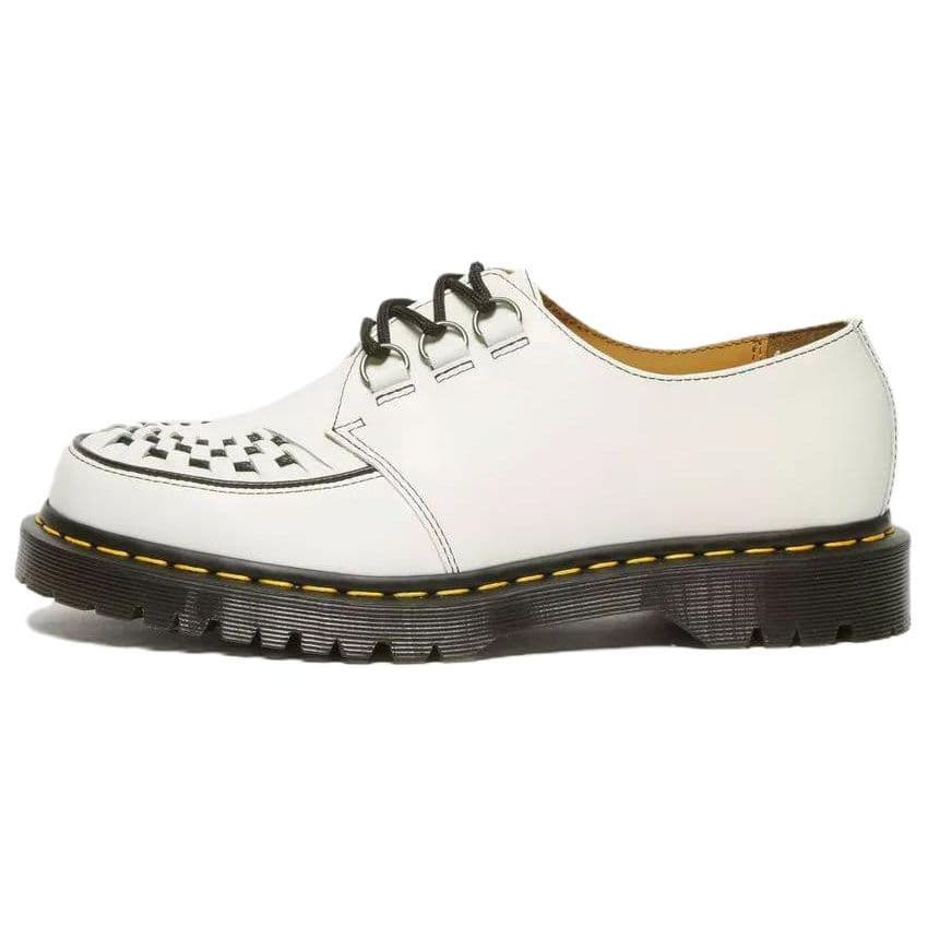 Dr. Martens Couro Moda Confortável Minimalista Cano Baixo Sapatos Casuais Unissex Sapatos Casuais Branco 31499100 cm