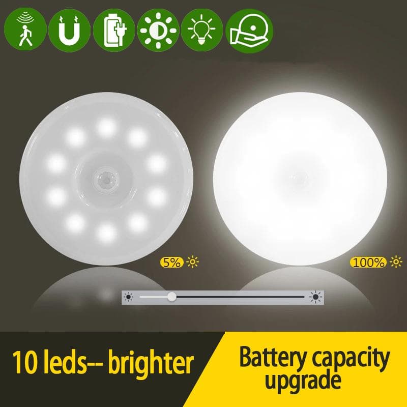 Led corpo humano indução luz noturna sem fio sucção magnética carregamento usb guarda-roupa luz de cabeceira