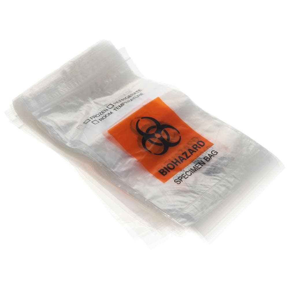100 peças PE Risco Biológico Sacos de Lixo Risco Biológico 15x25cm Sacos de Lixo Médico