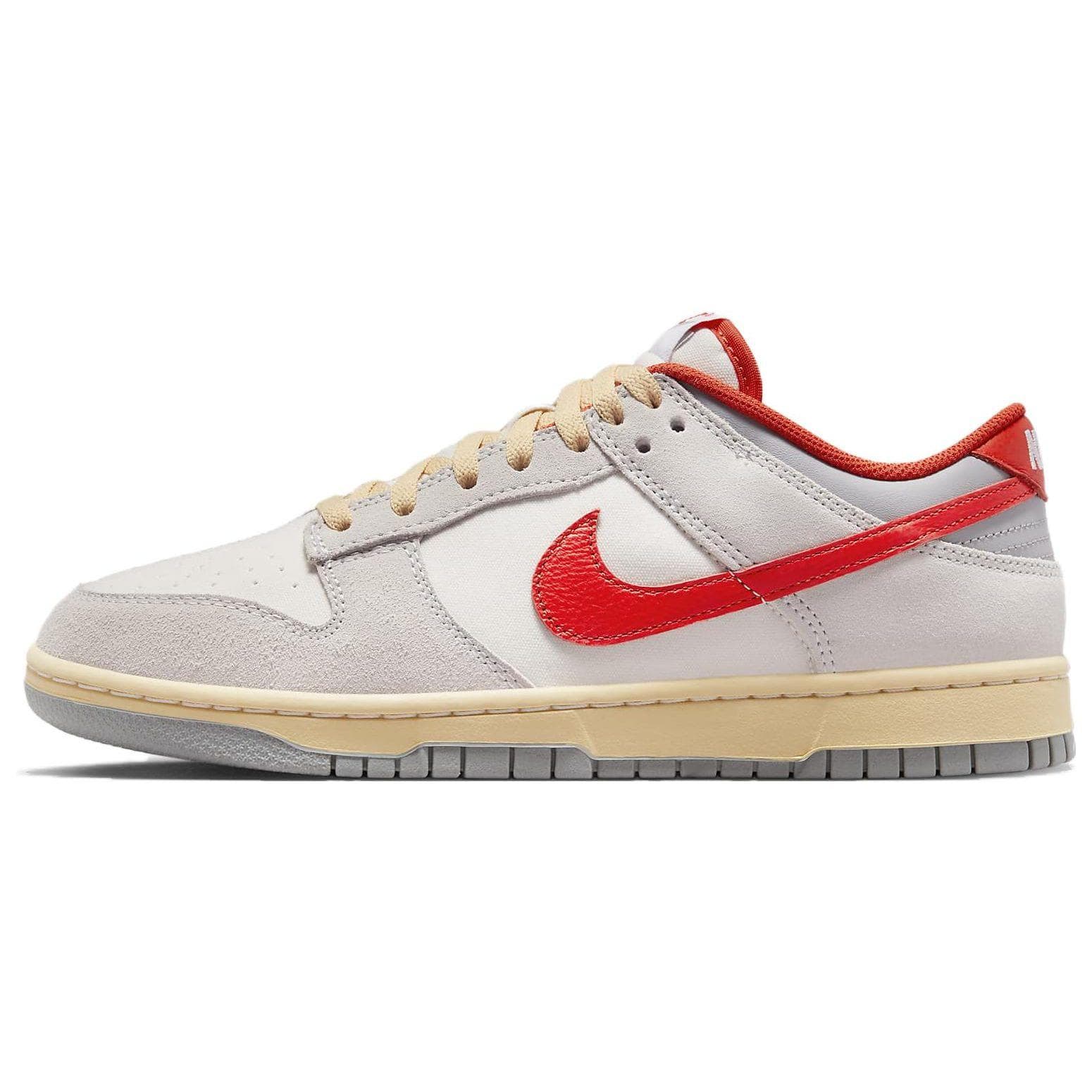 Tênis Unissex Nike Dunk Low Athletic Department - Vermelho Picante Cinza Vela Pó de Fóton FJ5429-133 cm