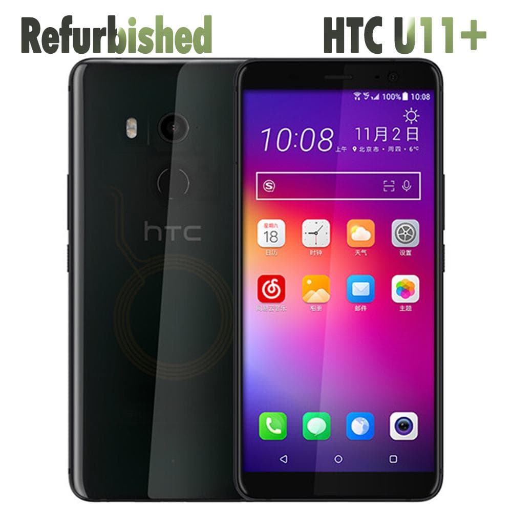 Telefone Celular HTC U11+ 6.0  4GB RAM 64GB ROM Recondicionado com Single SIM/Dual SIM preto