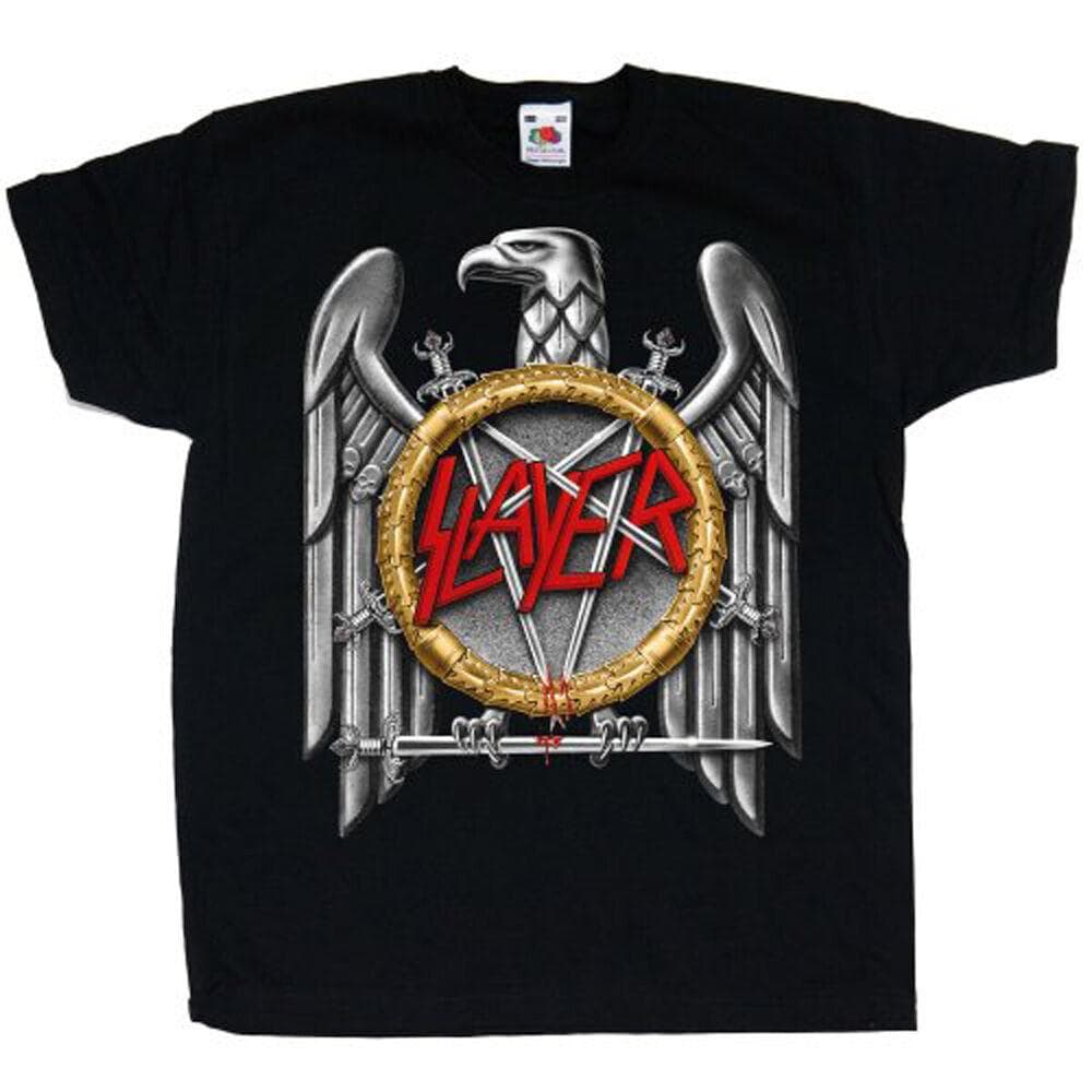 Camiseta unissex Slayer Silver Eagle Thrash Metal Rock Tee cm