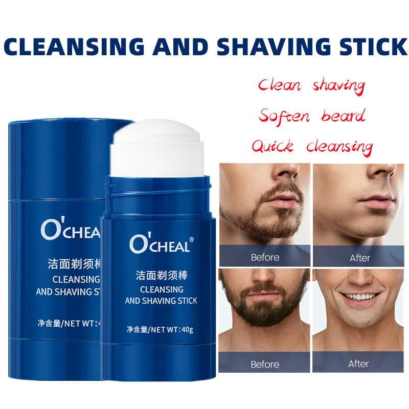 Bastão de Barbear Limpo Cuidados Masculinos Espuma Suavizante de Barba Barbear Manual Creme de Barbear Gel Adequado para Todos os Tipos de Pele