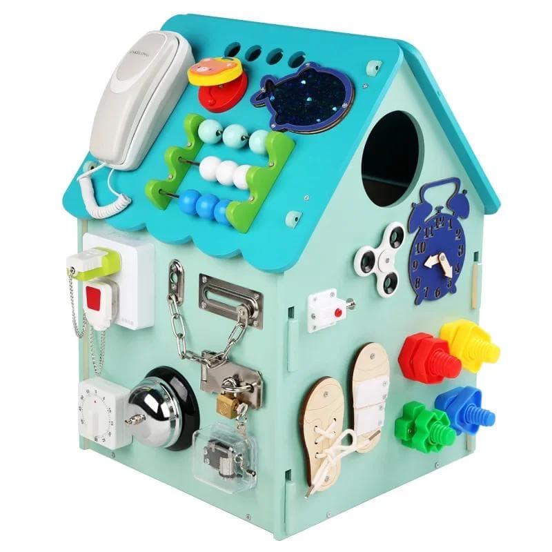Novos brinquedos Montessori Busyboard House Baby Early Educational 0-12 meses Crianças aprendem habilidades para a vida Treinamento 1-2 anos