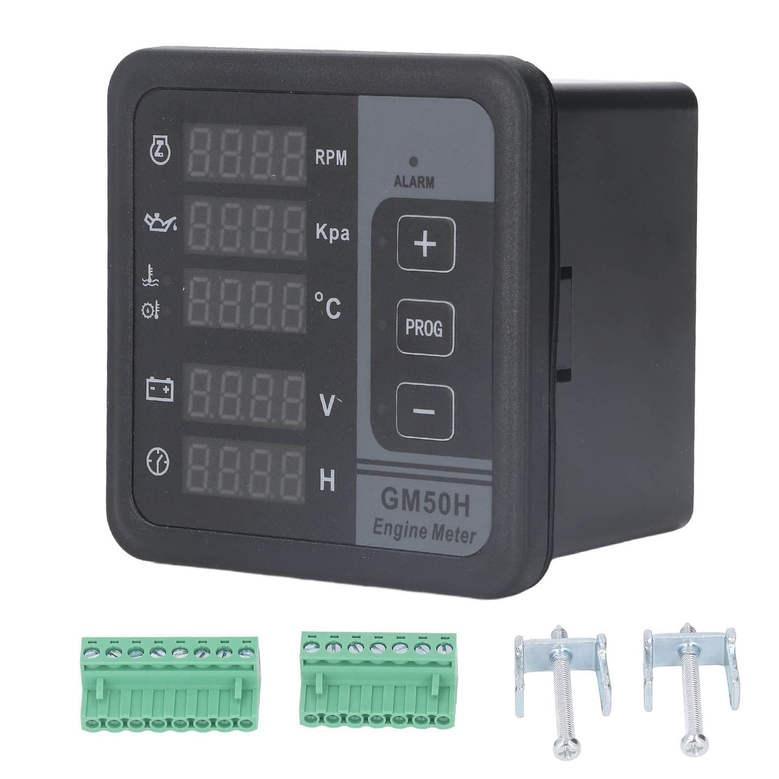 Controlador de Gerador a Diesel Medidor Digital de Motor de Gerador com Peças de Montagem DC8‑36V GM50H