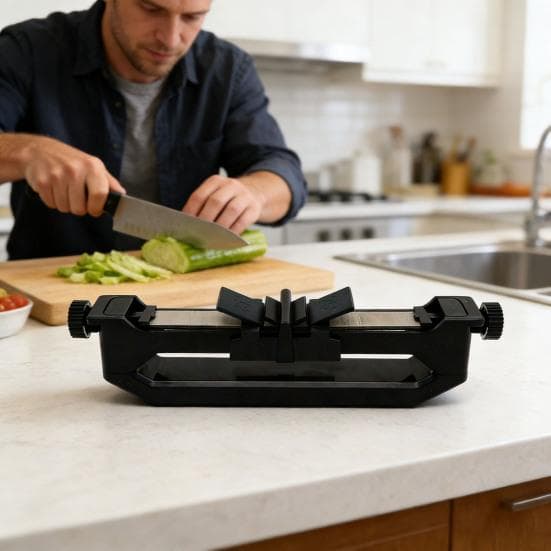 Afia-faca de Precisão  ngulo Fixo de 20 Graus Afiador Portátil Ergonômico Ferramenta de Cozinha para Uso Doméstico em Viagens ao Ar Livre