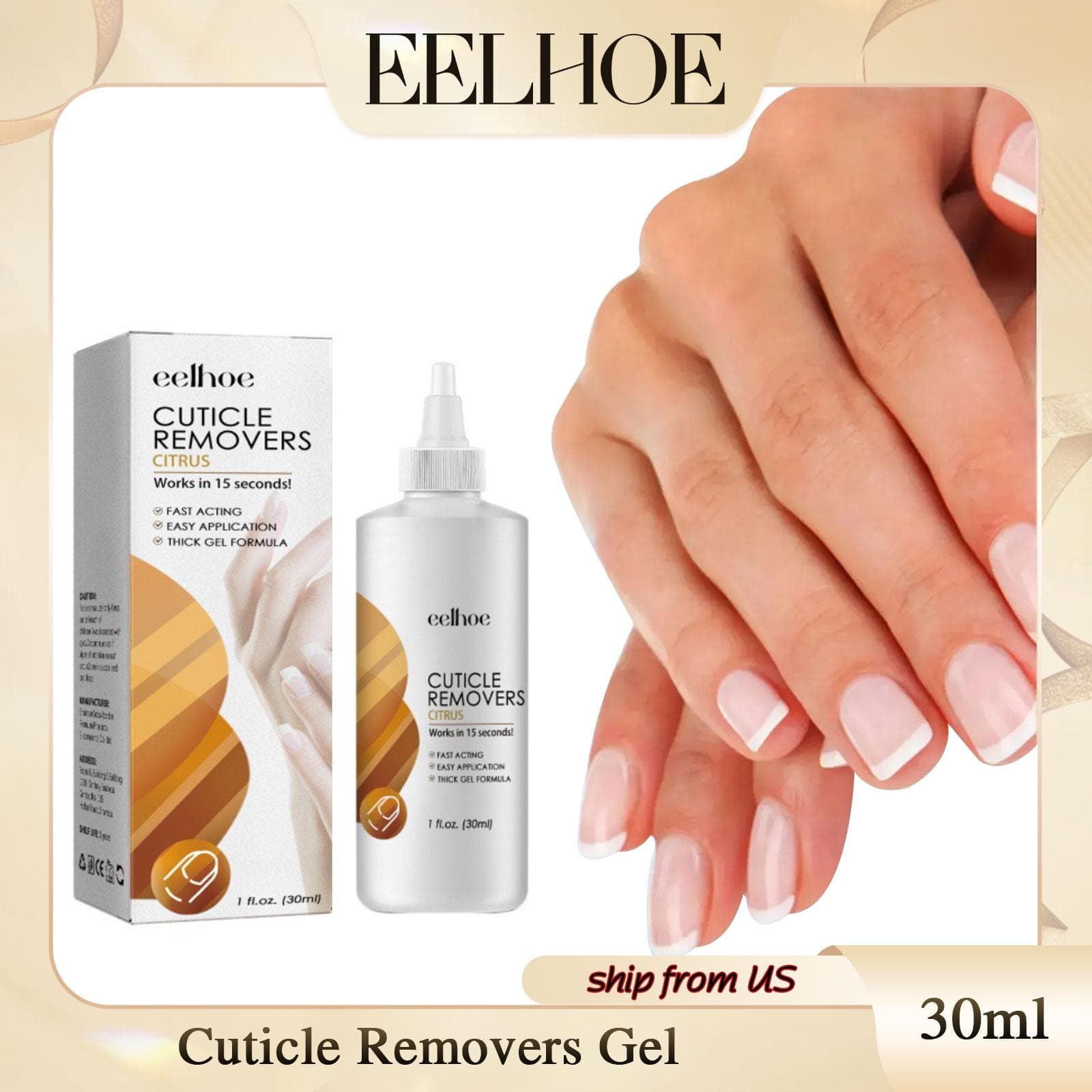 Gel Removedor de Cutículas Profissional Redutor de Cutículas Pele Morta Crescimento das Unhas Fortalecedor Esfoliante Suave Eficaz Gel Amaciador de