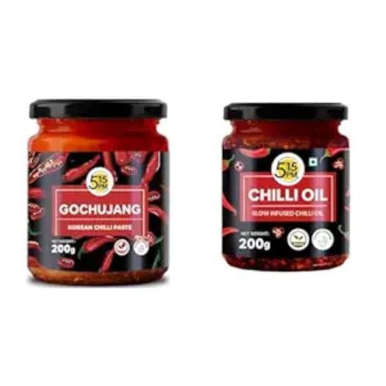 5:15h Pasta Coreana Gochujang 200g | 5:15:00 Óleo de Pimenta 200g | Óleo de Pimenta Chinês Crocante (200g)