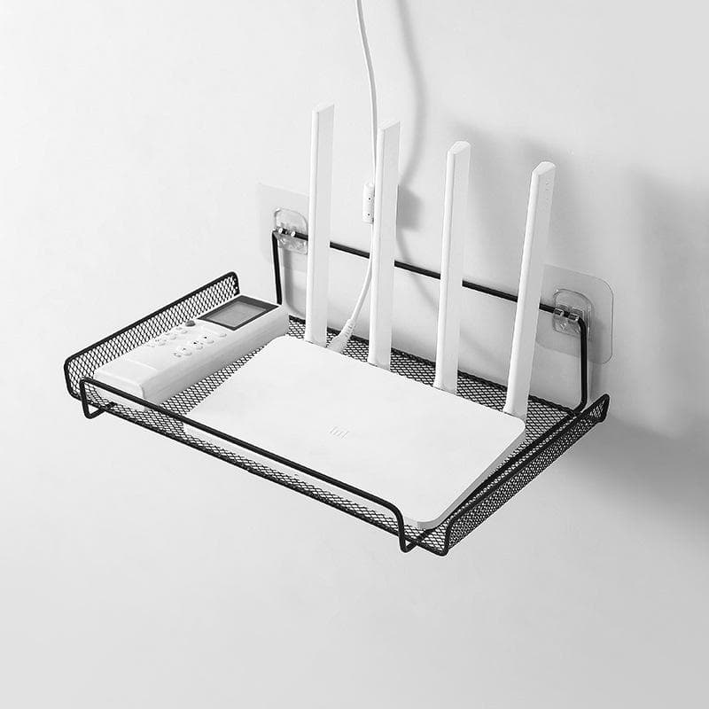 Prateleira de armazenamento do roteador TV Set-top Box Pendurado na parede Prateleira de armazenamento sem perfuração Prateleira de armazenamento