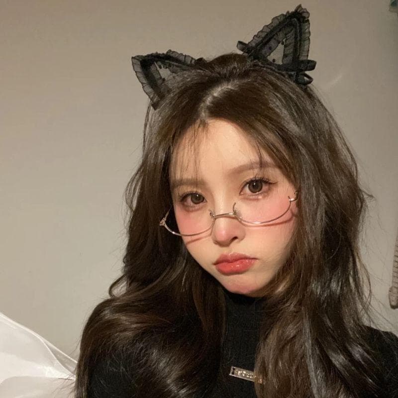 Óculos de metal sem aro sem lentes Pure Desire estilo japonês óculos macios para meninas