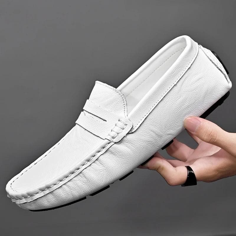 Moda Marca Novos Sapatos Casuais Masculinos Mocassins de Couro Masculinos Mocassins Antiderrapantes Sapatos Masculinos para Dirigir Sapatos Masculinos