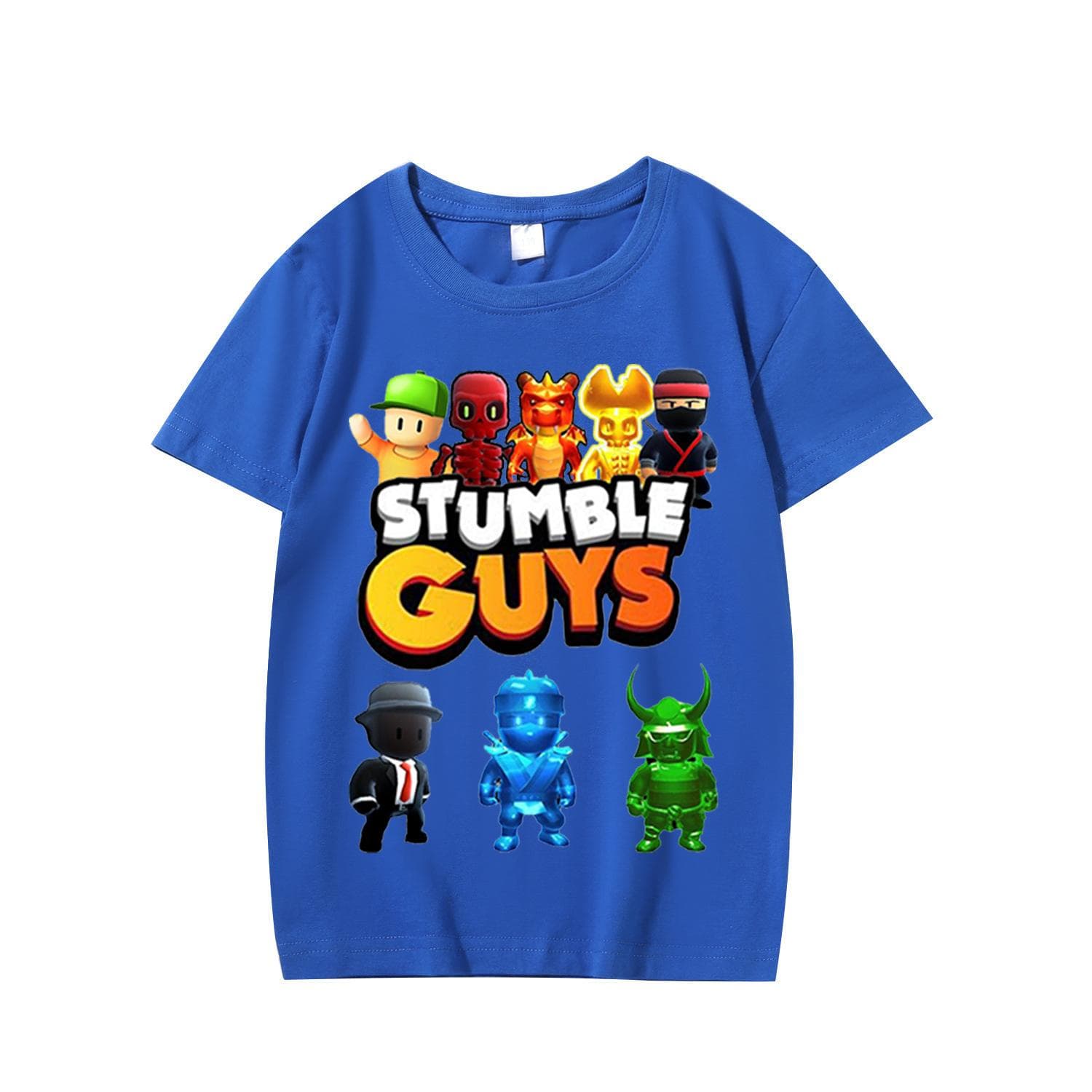 2025 Nova Camiseta Stumble Guys Algodão Estampado Macia Respirável Amigável à Pele Confortável Colorida Verão Manga Curta Tops Camisetas para