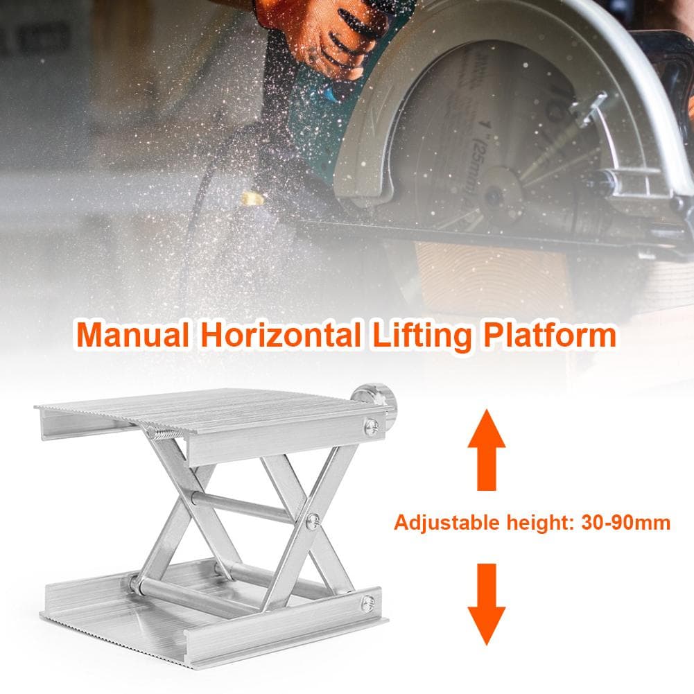 Woodworking Machinery Engraving Laboratory Lifting Stand Height Adjustable Manual Lift Platform for Biological Experiment preto