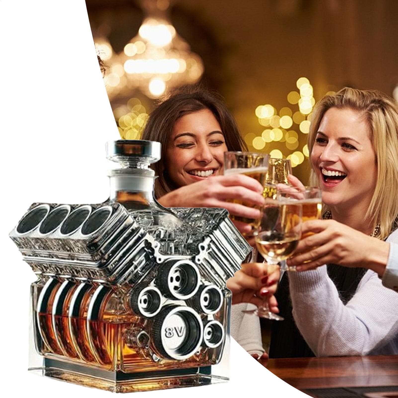 Garrafas de Bebida com Formato de Motores V8 Garrafa Decantadora de Álcool Decoração para Bar em Casa para o Dia dos Namorados Tequila Bourbon