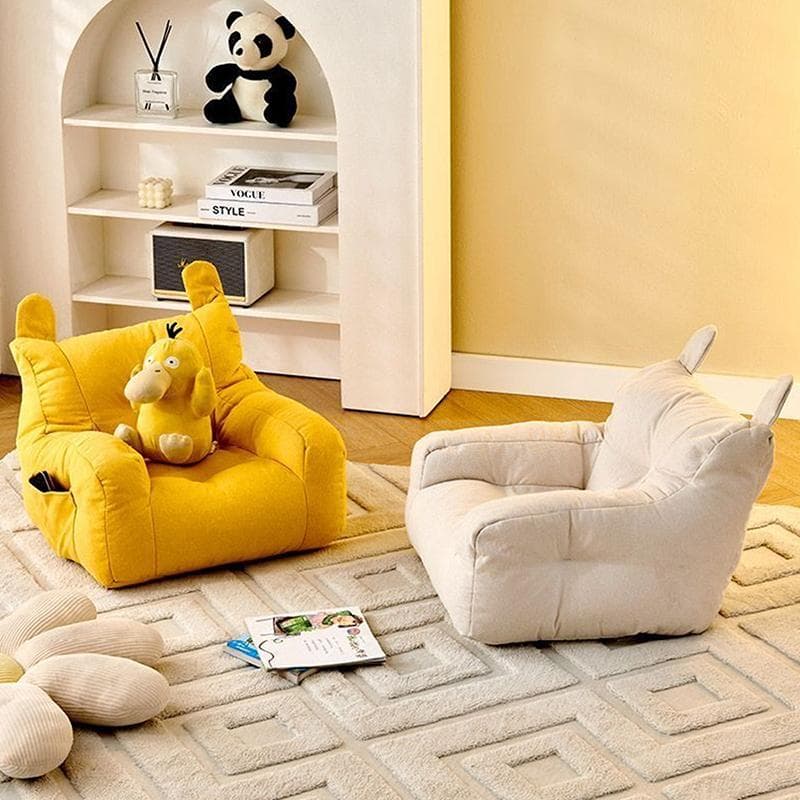 Cadeira de Sofá Pequeno Macio Confortável Ergonômico Sala de Estar Sofá Preguiçoso Com Bolsa de Armazenamento Cadeira de Sofá Urso Infantil Para