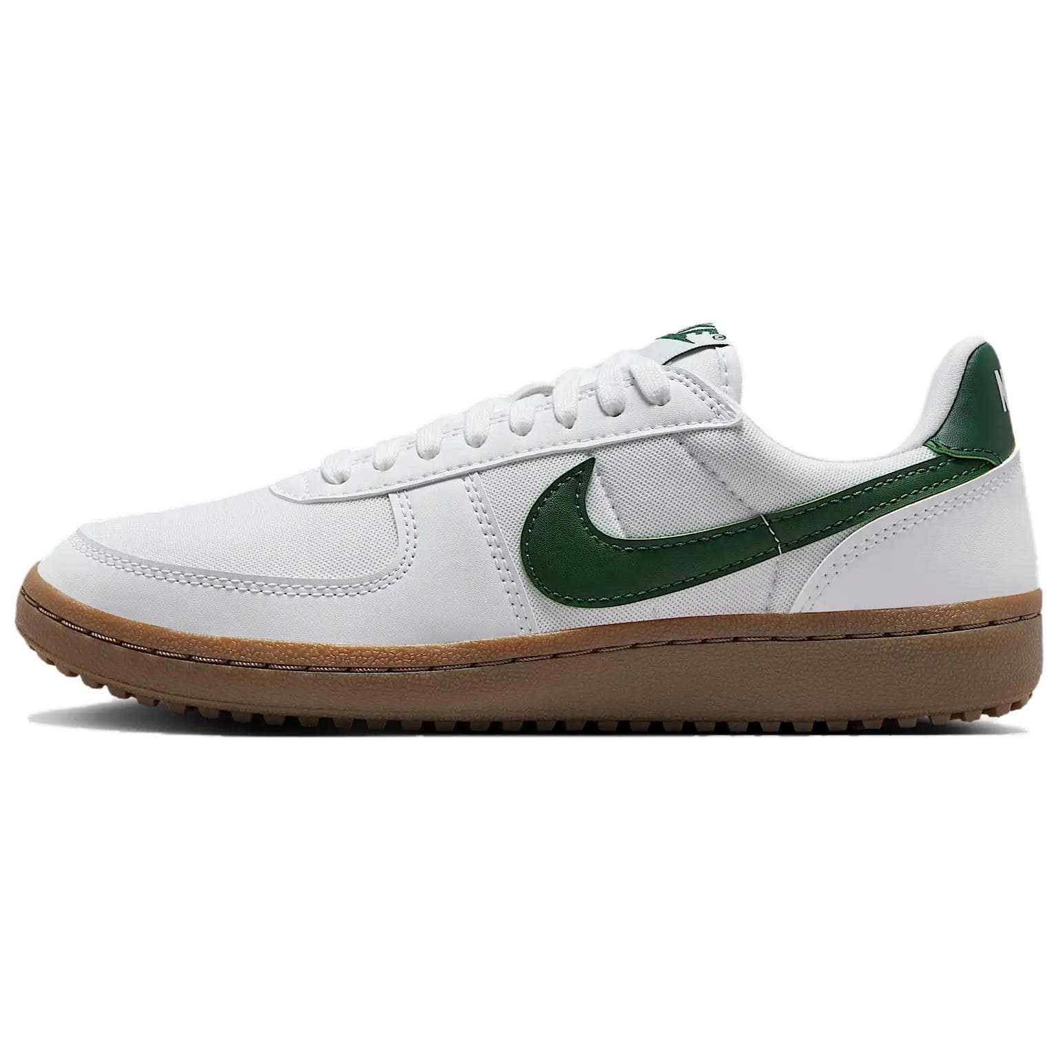 Tênis Feminino Nike Field General 82 Branco Verde Gorge Borracha Borracha Marrom Escuro FZ5593-103 cm