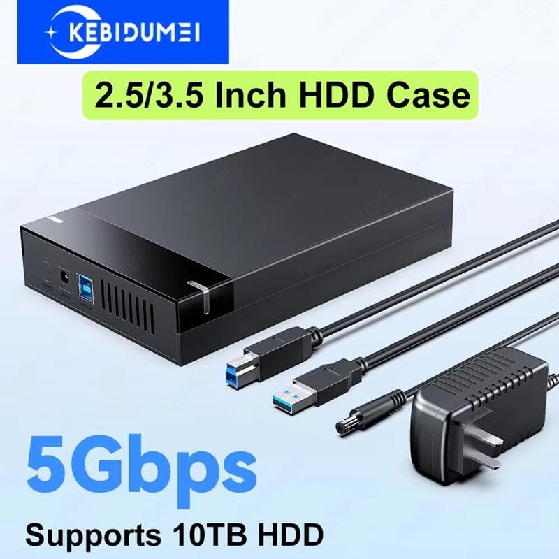 Caixa para HD de 2,5/3,5 polegadas 5Gbps USB 3.0 Gabinete para Disco Rígido Adaptador Externo de Disco Rígido SATA para USB 3.0 Caixa para HD de