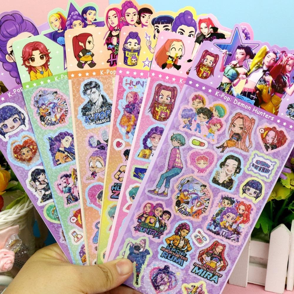 Coleção de Adesivos DIY do Grupo Kpop Caça às Bruxas - Adesivos com Glitter para Guka e Scrapbooking
