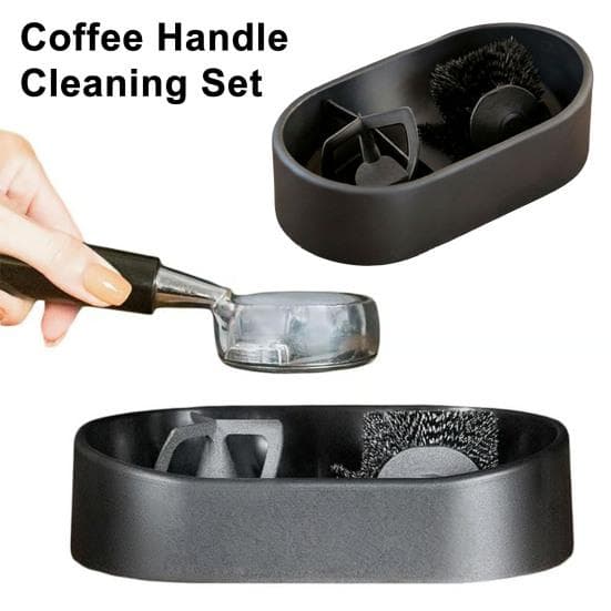Kit de Limpeza para Porta-filtro de Café Ferramentas de Limpeza Rígidas para Porta-filtro de Café com Bandeja Coletora de Borra Kit de Limpeza e