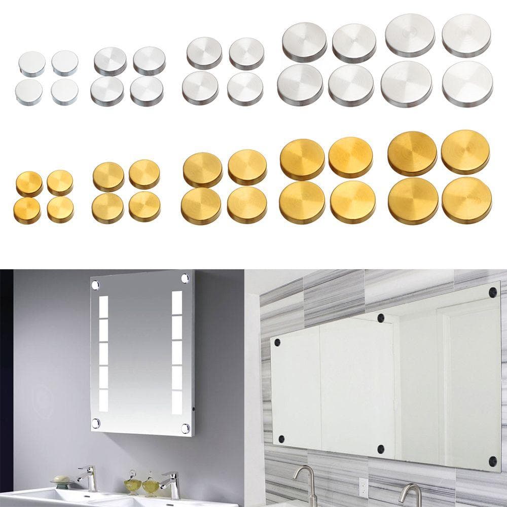 Parafusos de Aço Inoxidável Tampa Decorativa Fixadores de Espelho Pregos de Fixação de Espelho Tampas Decorativas para Parafusos prata