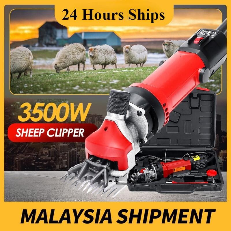 3500W Aparador de Pelos de Animais Ajustável 6 Velocidades 13 Dentes Elétrico para Ovelhas Cabras Tosquiador Tesoura de Lã de Ovelha Clipper