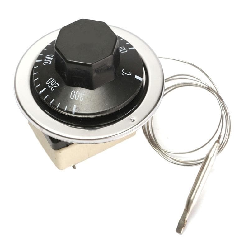 Termostato ac 250v 16a 50-300/50-400 graus celsius botão controlador de temperatura ascendente líquido sem nc para forno elétrico