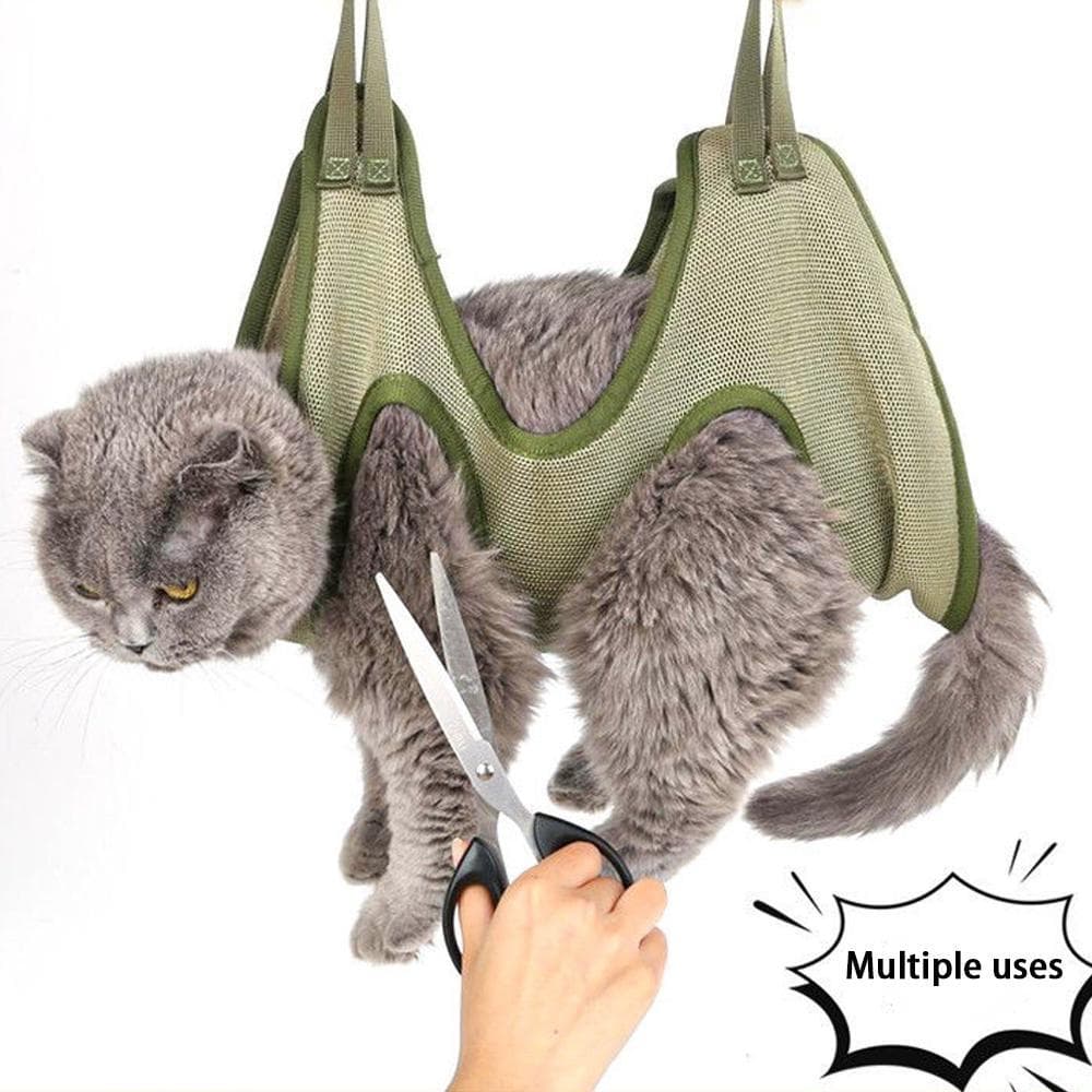 Gato grooming corte de unhas anti risco mordida saco fixo banho aparamento saco de retenção pet beleza rede pendurado suprimentos para animais de