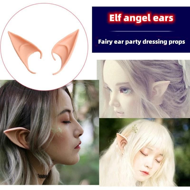 Falso orelha fada látex festa halloween adereços traje decoração 1 par anjo elfo orelhas cosplay feito à mão 10cm