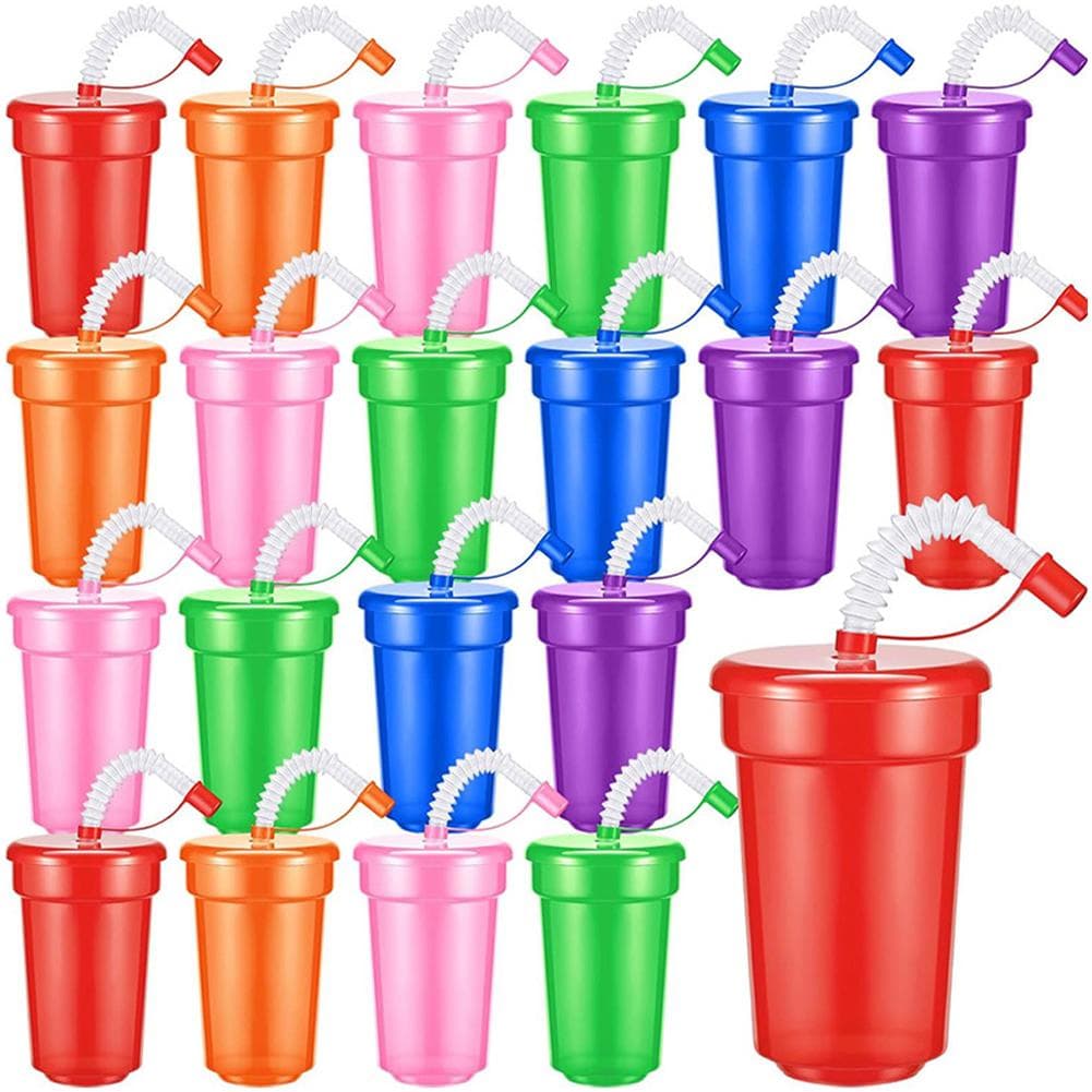 Copos de Palha Coloridos Arco-Íris Reutilizáveis à Prova de Vazamento com Tampas e Canudos para Festa de Aniversário Natal Caneca de Suco vermelho
