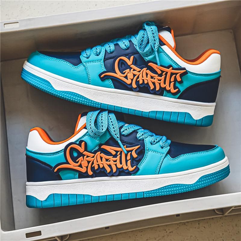 Tênis de skate de grife azul da moda, masculino, streetwear, hip hop, tênis masculino de luxo, plataforma, tênis de skate, cesta masculina cm