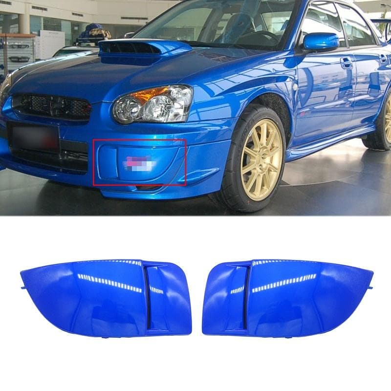 1 par novo carro amortecedor dianteiro luz de nevoeiro lâmpada cobre máscara pára-choques capa guarnição proteção para subaru impreza sti wrx