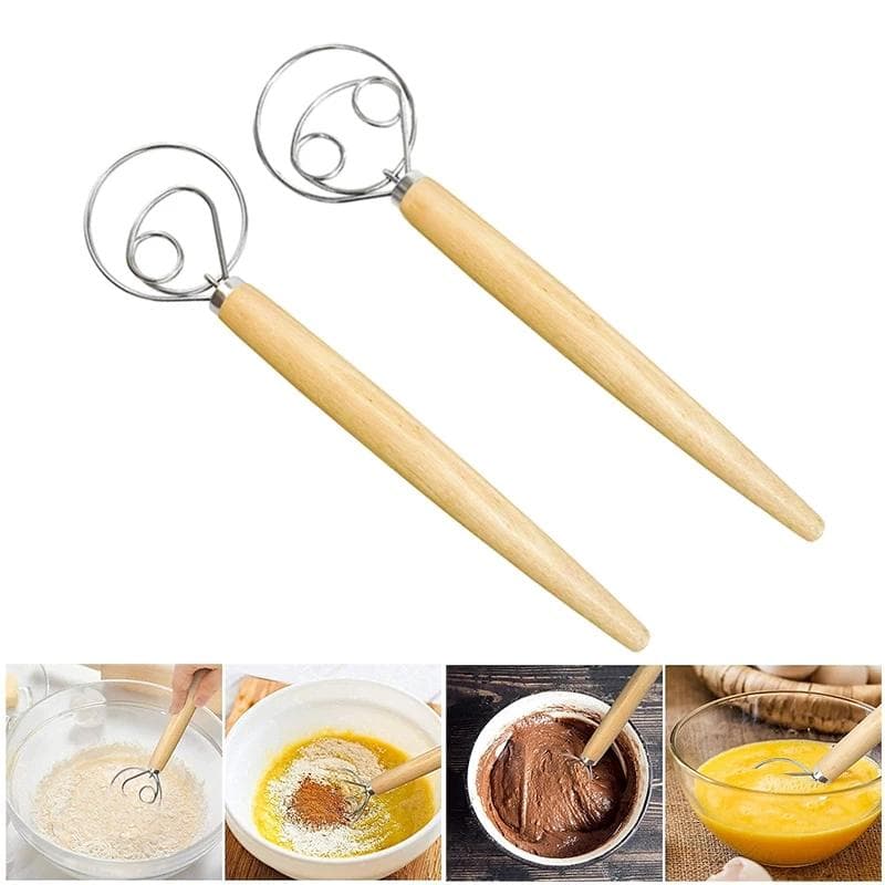 Batedor de massa dinamarquês grande, misturador de pão, aço inoxidável, bolo, pastelaria, batedor de ovos, cozinha, ferramentas de cozimento