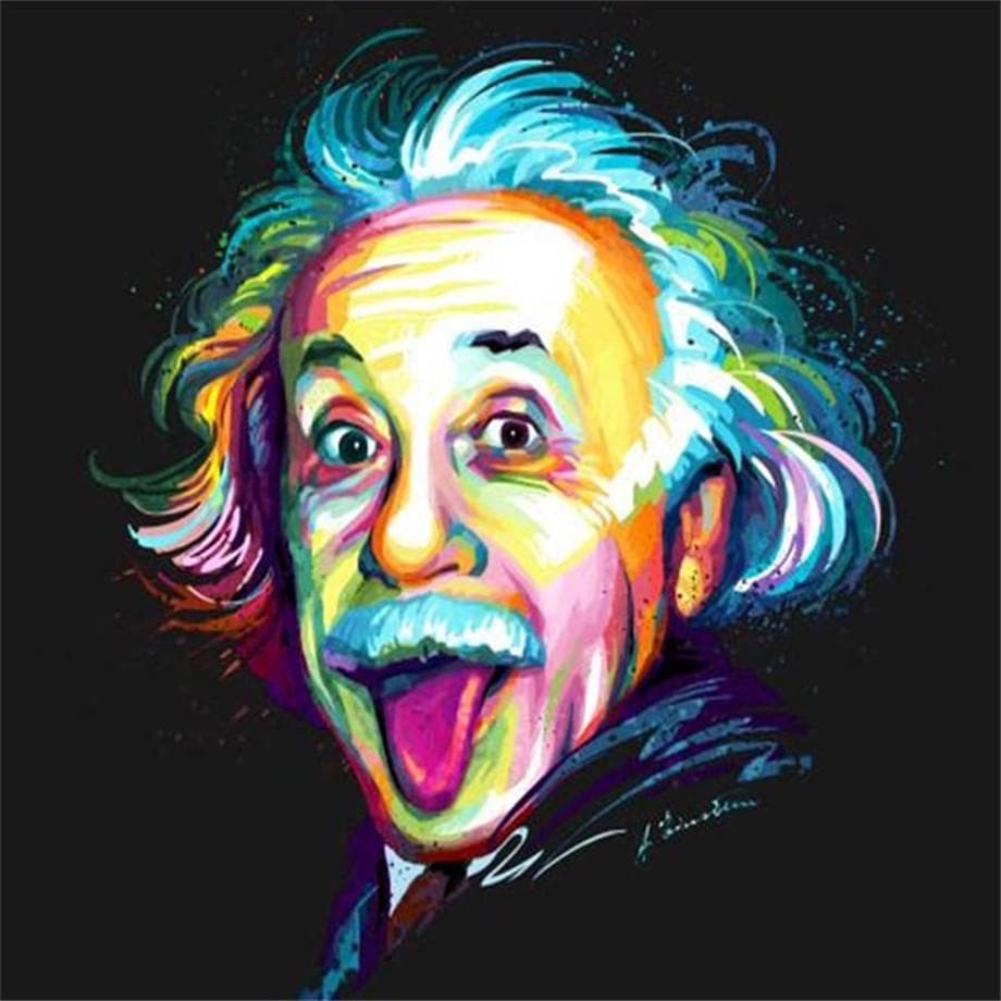 Completo 5D Diy Pintura Diamante Einstein Diamante Bordado Kits de Ponto Cruz Decoração de Casa Presentes Feitos à Mão