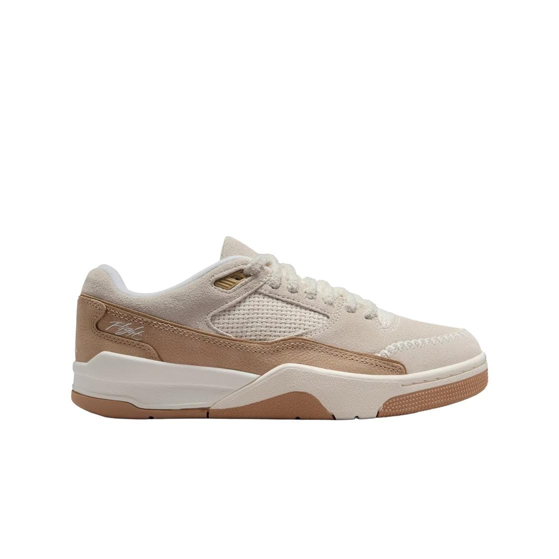 Tênis Feminino Air Jordan Flight Court SE Marrom Claro Orewood Cânhamo Bege Vela IB4414-120 cm
