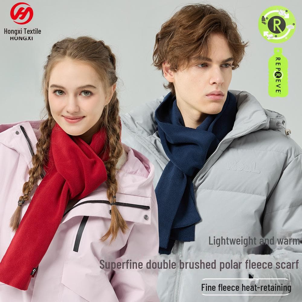 Cachecol de Inverno Polar de Alta Qualidade para Mulheres - Cor Sólida, Versátil, Quente, à Prova de Frio e Estendido para Proteção do Pescoço