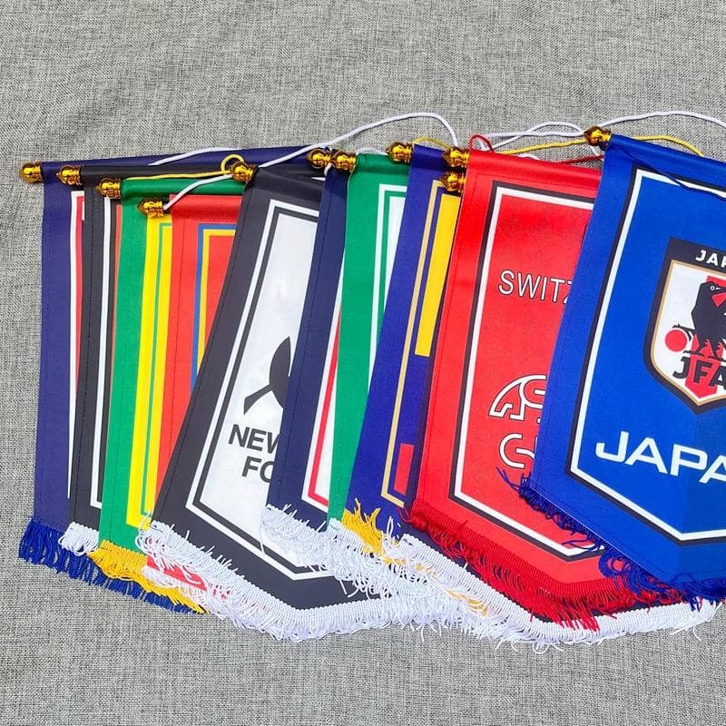 World Cup Football Team Fan Banner,  Pentagon Exchange Bar Decoration, 3x5FT Durable Fabric
