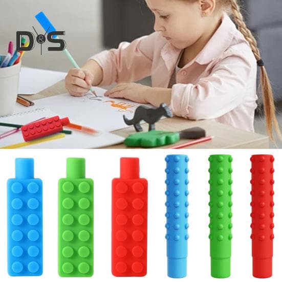 Bloco de construção de arco-íris de silicone de grau alimentício para molares de bebê com cordão para evitar engolir bloco de prática motora