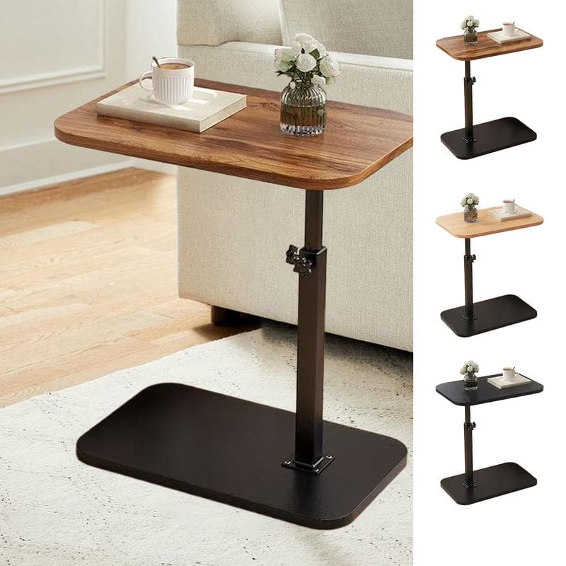 Mesa em C ajustável para espaços pequenos Rotação horizontal de 360 graus Uso multifuncional adequada para sala de estar quarto