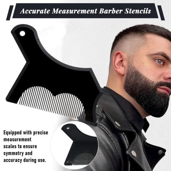 4Pcs/Set Homens Barba Modelador Pente Ferramenta Barba Linha Guia Profissional Cabelo Facial Cavanhaque Whisker Styling Aparar Borda Modelagem Modelo
