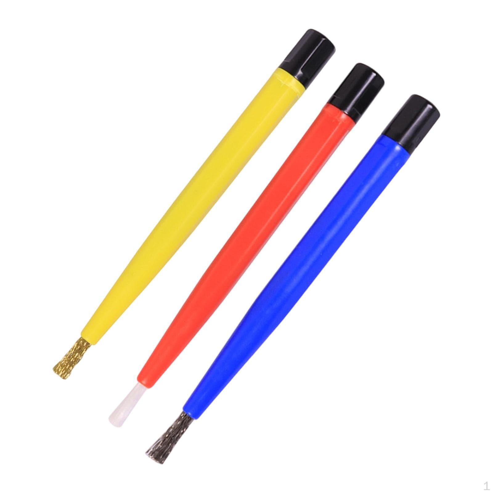 3 Peças Pincel Caneta de Fibra de Vidro Ferramenta de Limpeza Compacta Remoção de Ferrugem de Joias Polimento Adequado
