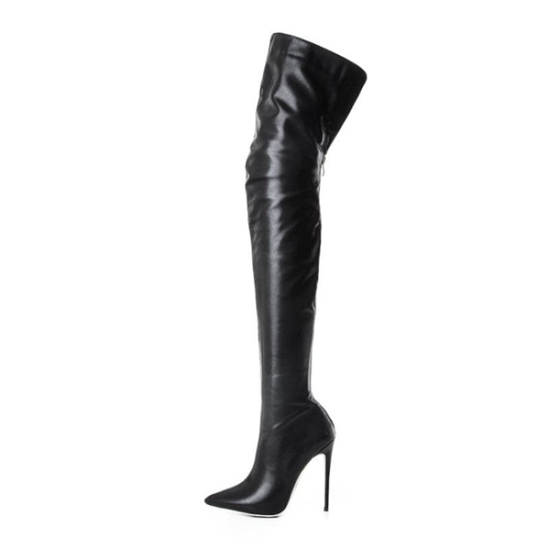 Outono/Inverno 2026 Nova Moda Europeia e Americana Personalidade Botas Femininas Acima do Joelho Tamanho Grande 43 Atacado do Fabricante cm branco