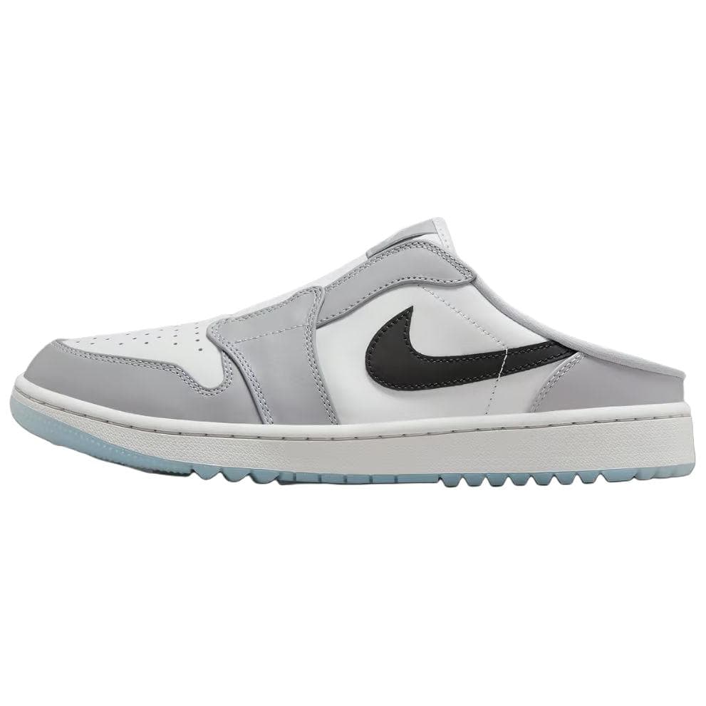 Air Jordan 1 Mule Golf Cinza Lobo Preto Tênis Masculinos Vela Pó de Fóton FJ1214-004 cm