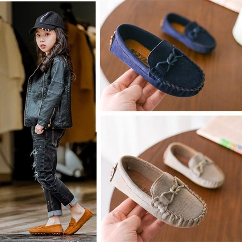 Sapato Infantil Versátil Sapatos Casuais para Menino Solas Tendão de Vaca Sapato Infantil para Menina Mocassins Infantis Tênis Casual para Menino