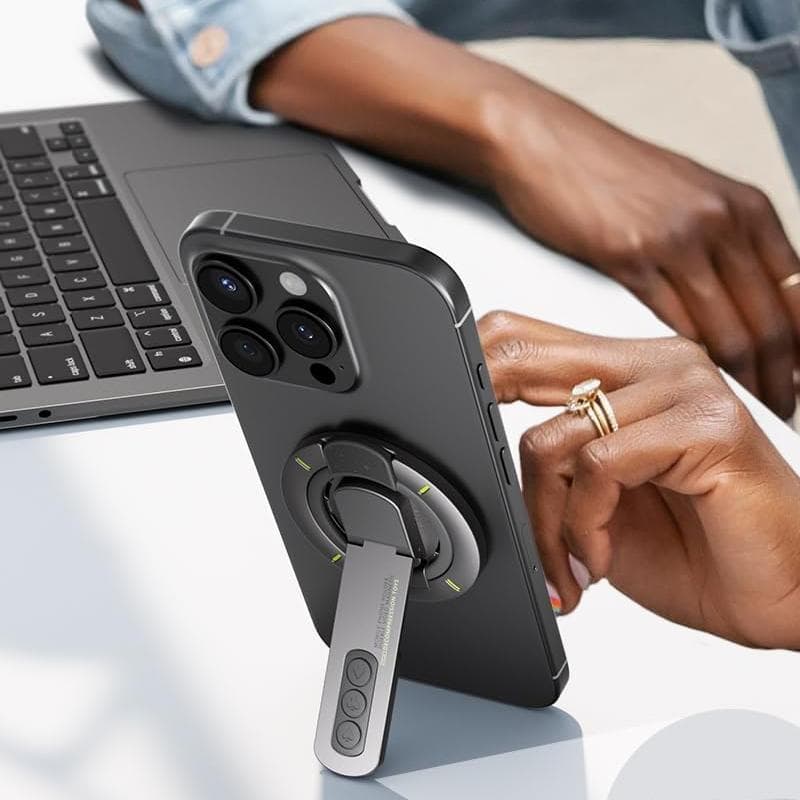 Suporte Magnético de Anel de Dedo com Rotação 360° Pegadores Magnéticos Dupla Face para Celular Suporte Para Magsafe iPhone 17 16 15 14 13 12 Pro