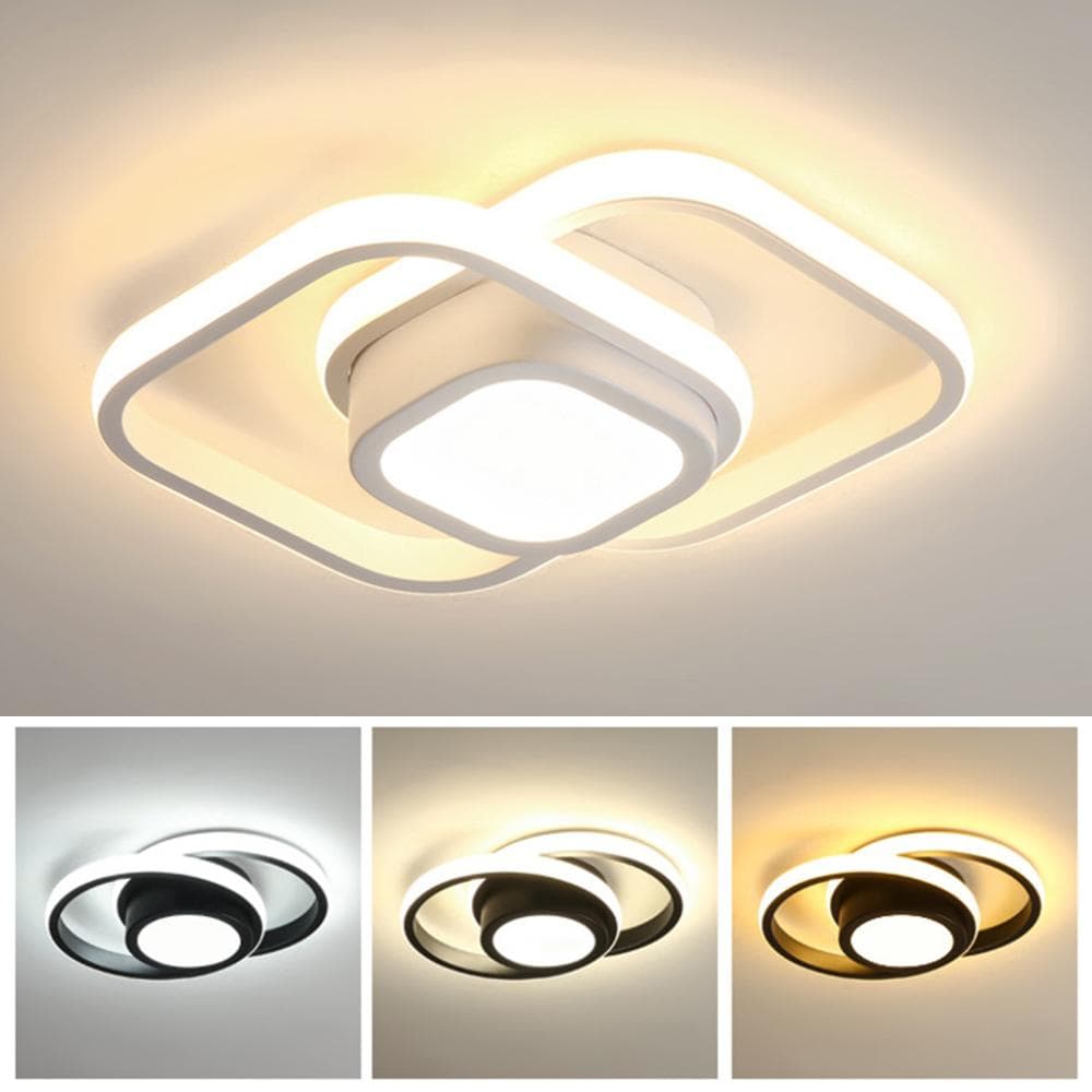 Luminária de teto LED tricolor moderna com regulagem de intensidade, lustre de quarto, luzes de teto nórdicas para sala de jantar, decoração de